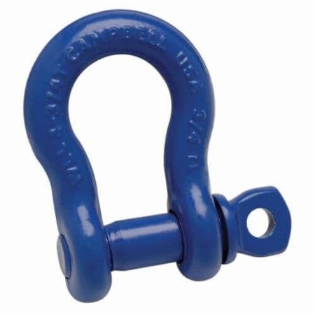 CAMPBELL CHAIN & FITTINGS C419S Anchor Shackle, 1000 Lb Load, 14 In, 38 In Screw Pin, Painted, 5410405 5410405